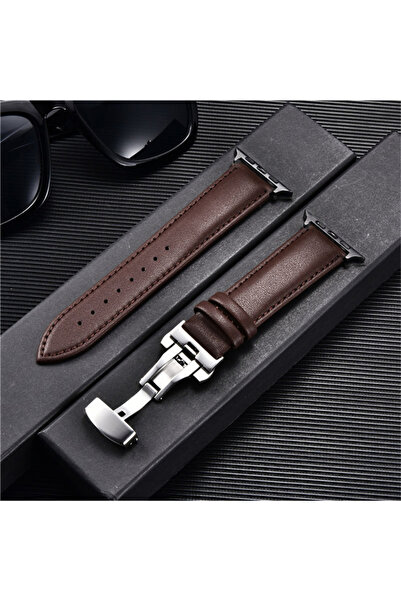 Choice 42mm 44mm 45mm 49mm Dark Brown-B Casual Leather Watch Straps for Apple...