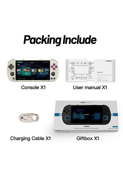 Choice No Card(0 Games) Retro Grey Trimui Smart Pro Handheld Game Console 4.9...