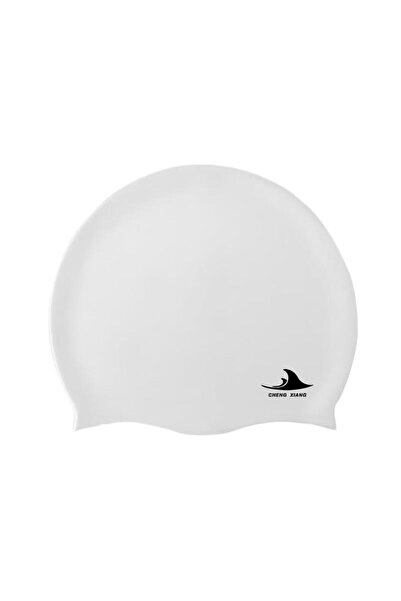 Choice One Size WHITE 55g Silicone Swimming Cap Men Women Swim Pool Water Spo...