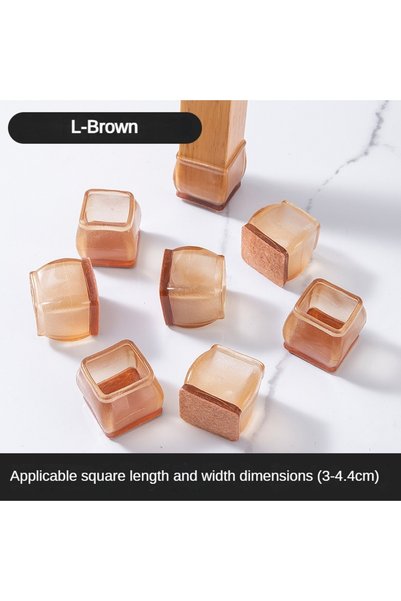 Choice 8 Pcs L-Square 16/8/4Pcs Silicone Non-Slip Legs Pads Thick-soled Furni...