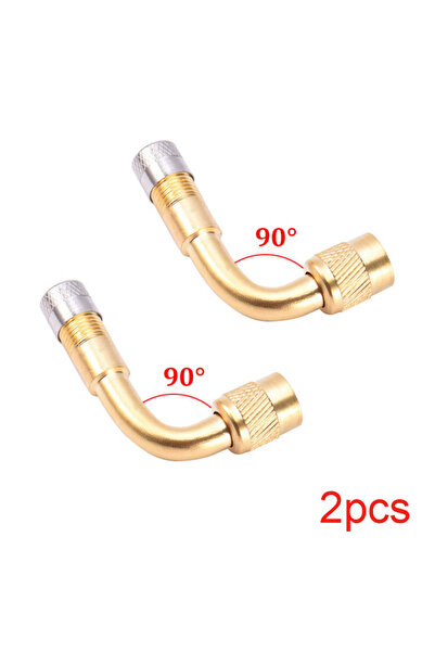 Choice Golden 90 Degree 2Pcs Motorcycle 45 90 135 Degree Angle Bent Valve Ada...