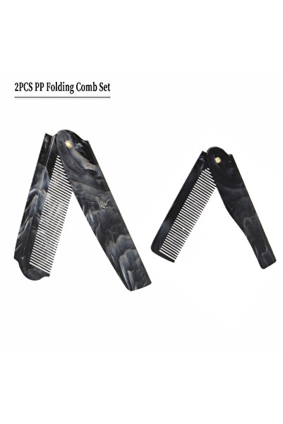 Choice 2PCS PP Comb Set New Type1/2PCS Portable Steel Combs Folding Pocket Be...