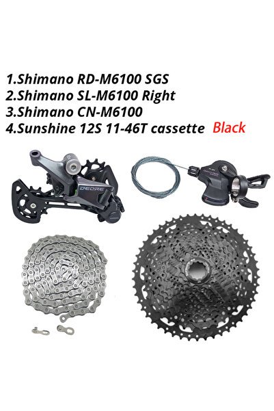 Choice Windows 46T Black Shimano Deore M6100 1x12 Speed Derailleurs Groupset ...