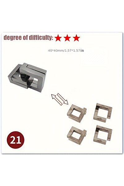 Choice27 21 A classic intellectual metal puzzle toy, a difficult educational ...