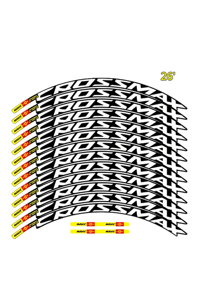 Choice 26er white MAVIC CROSSMAX SL PRO MTB Wheel Sticker Width 17mm PRO Bicy...