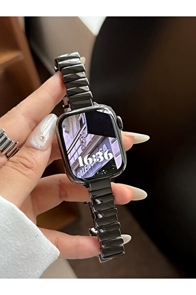 Choice سوار معدني فاخر أسود مقاس 38 أو 40 أو 41 مم لساعة iWatch Ultra 10 9 8 ...