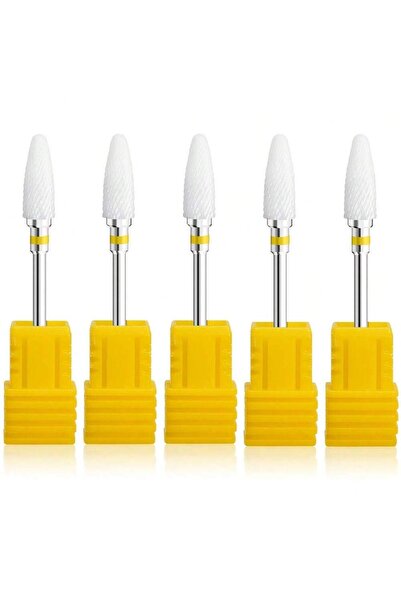 Choice26 5-5PCS 5pcs Ceramic Milling Cutter Nail Drill Bits Burr Gel Polish R...
