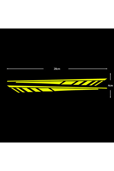 Choice FL Yellow (1 Pair) 1 Pair Motorcycle Front Fender Body Universal Stick...