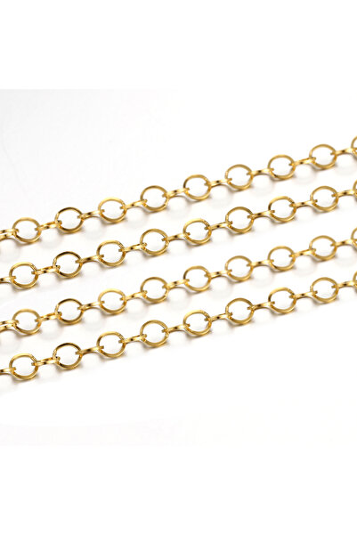Choice Width 4mm Gold Color 2Meters/lot 2/3/4/5mm Stainless Steel Circle Shap...