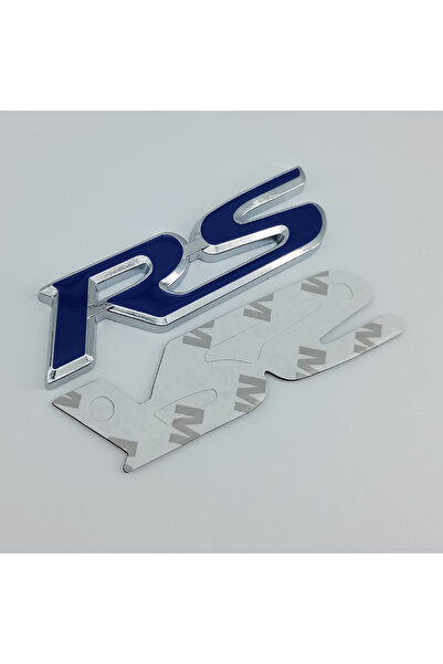 choice2 Blue Chrome 3D Metal Logo RS Emblem Letters Car Front Grille Badge Re...