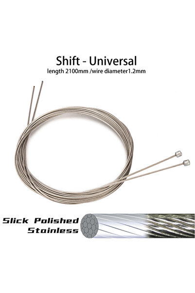 ZTTO Polished Shift x2 Bicycle Stainless Steel Inner Shift Brake Wire MTB Roa...