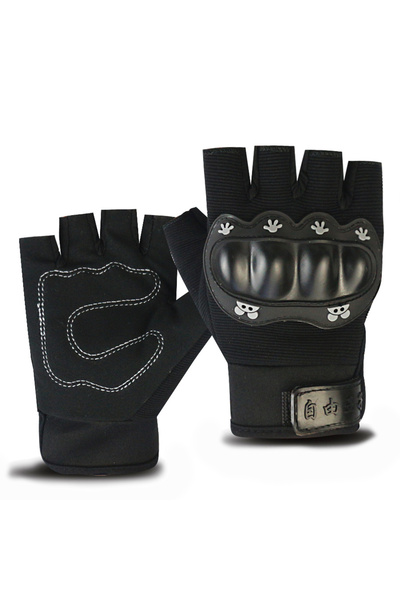 choice2 half black Children Tactical Gloves Cycling Knuckle Protection Hard S...