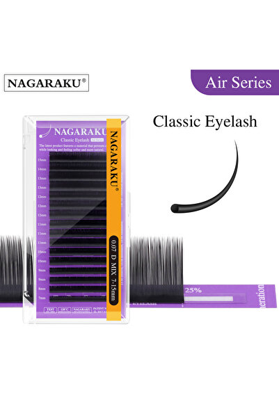 Choice6 11mm 0.07mm C NAGARAKU Air Series Classic Individual Eyelash Extensio...