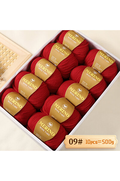 Choice 09 Big Red 500g of High-Quality 212 Medium-Fine Alpaca Wool Yarn, Suit...