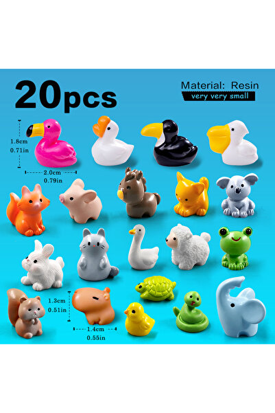 Choice7 20pcs Small Animal-A 20Pcs Giraffe Goose Elephant Frog Fox Horse Koal...