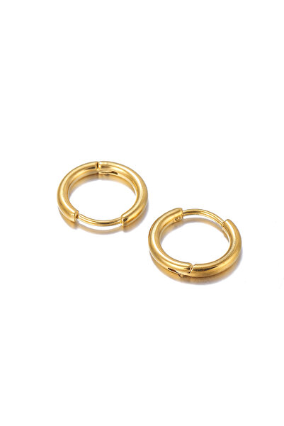 Choice 12mm Gold Color 10Pcs/Lot Stainless Steel Circle Hoop Earring Gold Col...