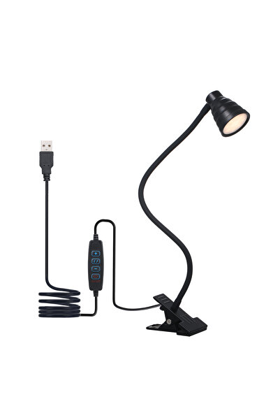 Choice black Tomshine 5W 24LEDs Table Desk Lamp Reading Beside Light Clamp CL...