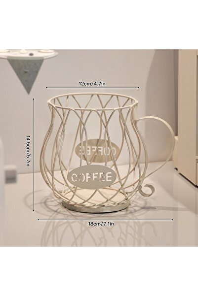 Choice5 White -2 Large Capacity Coffee Pod Holder Irregular Shape Coffee Pod ...