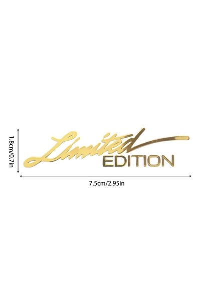 Choice Gold Car Body Sticker Limited Edition Metal Decal Waterproof Metal Lim...