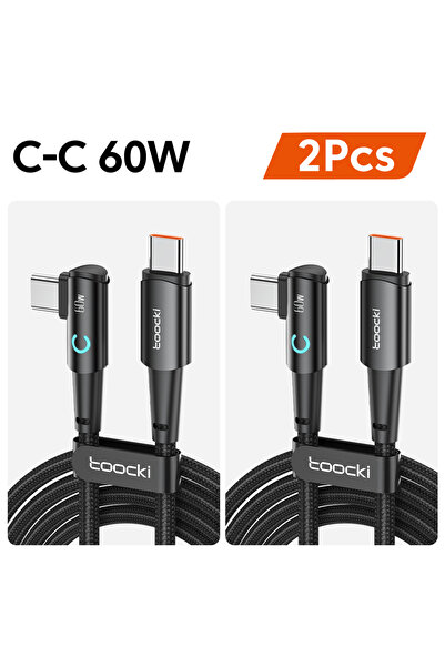 Choice12 toocki China Mainland C to C 0.25m Black 60W 2Pcs Toocki 100W USB C ...