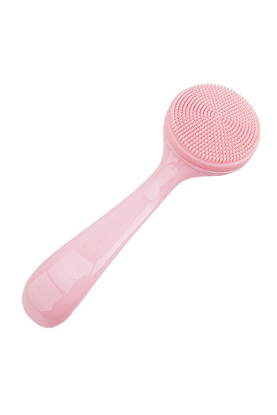 Choice Pink Double Sided Silicone Facial Cleanser Brush Soft Hair Face Massag...