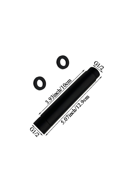 Choice 10cm Black 10/15/20/25/30cm Shower Head Extension Arm G1/2 , Shower He...