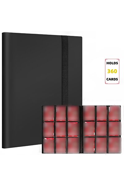 Choice Black-360 cards Premium 9-Pocket Trading Card Binder - Holds 360 Cards...