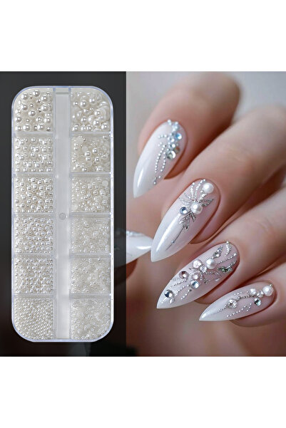 Choice PH198 12Grids Ocean Gold Nail Art Charms Shell/Seahorse/Starfish White...