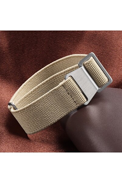 Choice 20mm Khaki Nylon Braided Watch Band Elastic Nylon Strap French Troops ...