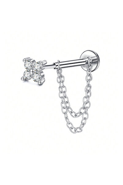 Choice Skeleton Ears 16G 1.2x6mm Earrings 1 1pc Dangle Flat Back Earrings Wit...