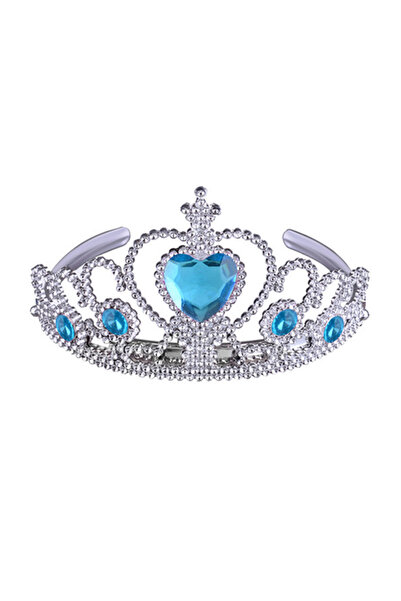 Choice sky blue Lovely Plastic Hairbands Blue Rhinestone Princess Crown Headb...