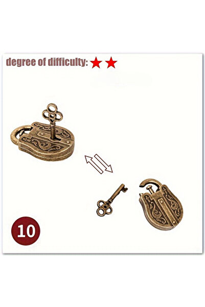 Choice29 10 A classic intellectual metal puzzle toy, a difficult educational ...