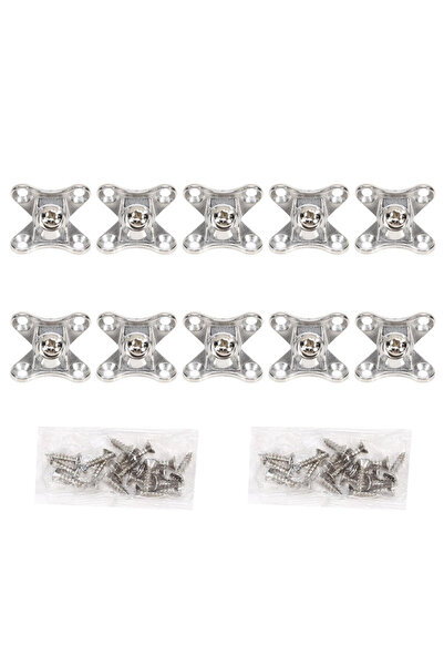 Choice nickel plating 10pcs Zinc Alloy Corner Brackets With Screw Removable R...