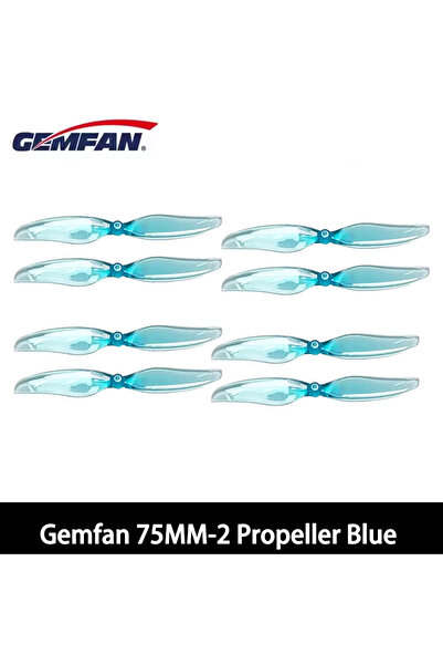 Choice4 4pairs Blue 1.5mm 4pairs Gemfan 75mm 2-Blade PC Propeller 1mm 1.5mm F...