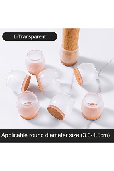 Choice 16 pcs L-Round 16/8/4Pcs Silicone Non-Slip Legs Pads Thick-soled Furni...