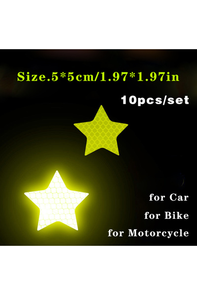 Choice Fluorescent yellow 10pcs/set Car Bumper Reflective Safety Strip Sticke...