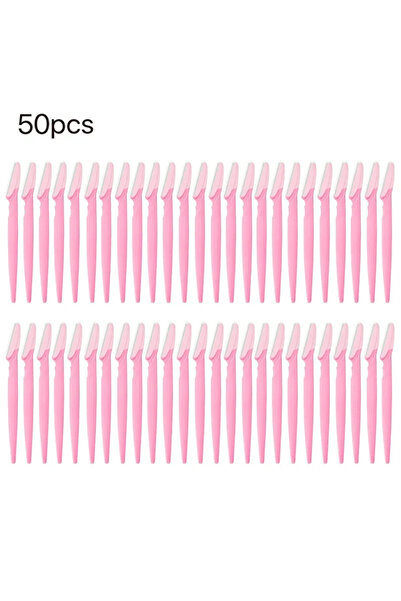 Choice1 C514-pink 50pcs 5-100PCS Eyebrow Trimmer Blade Face Razor 1 Color Fac...