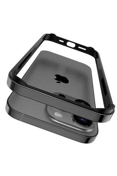 Choice For iPhone 16 Pro black Aluminium Frame Metal Bumper Hard Case for IPh...