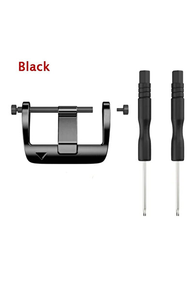 Choice For 22mm Width Black 22 26mm Quick Fit Stainless Steel Screw Buckle Fo...