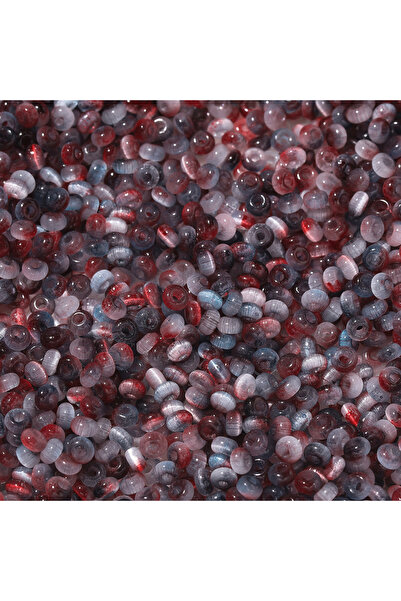 Choice13 Red black 100pcs Gradient Glass Two-color Beads Cat's Eye Spacer Loo...