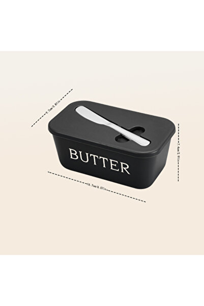 Choice3 black Butter Box Set with Lid for Refrigerator Storage Easy to Clean ...