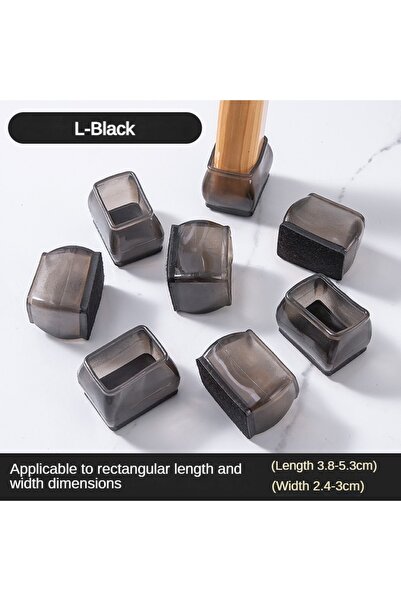 Choice 16 pcs L-Rectangular 16/8/4Pcs Silicone Non-Slip Legs Pads Thick-soled...