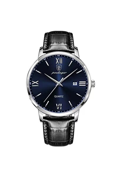 Choice5 826 Silver Blue Luxury Business Man Wristwatch Luminous Waterproof Da...