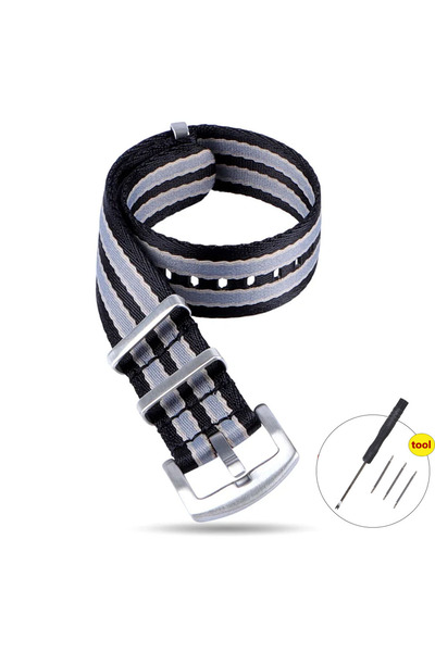 Choice 20mm 3Black 4Khaki 2Gray High Density Nylon Strap for Seamaster 007 20...