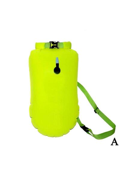 Choice1 green Inflatable Open Swimming Buoy Tow Float Dry Bag Double Air Bag ...