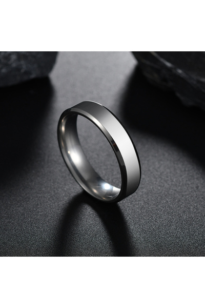 Choice 5 6mm Punk 2mm/4mm/6mm/8mm Stainless Steel Women Men Rings Smooth Fing...