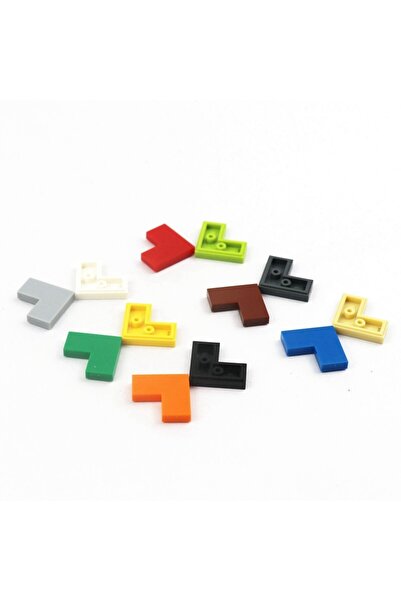 Choice9 Mix Colors In Random 60pcs MOC Brick Tile 2x2 Corner Thin 2+1 Dots Ed...