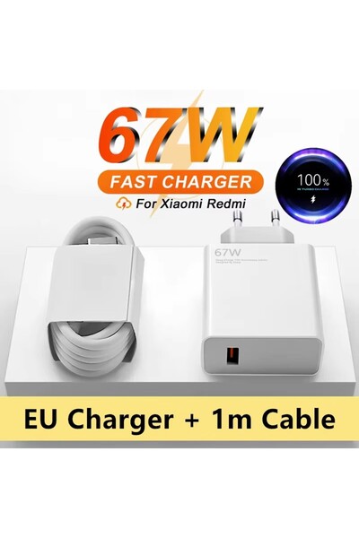 Choice EU Plug - 1m Cable EU 6A 67W Ultra Fast Charger For Xiaomi 10 11 12 13...
