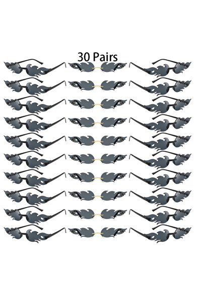 Choice as pciture shows 30 Pairs black 30 Pairs Rimless Flame Shaped Sunglass...