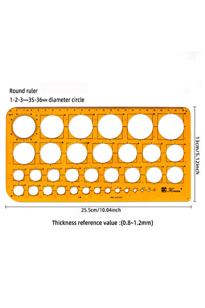 Choice K-100 Circular oval ruler durable K Resin drawing design furniture arc...